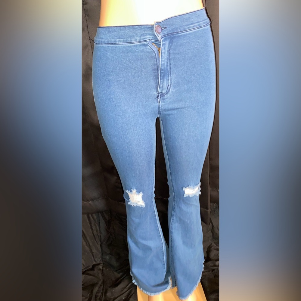 Medium Blue Jean Bell Bottoms